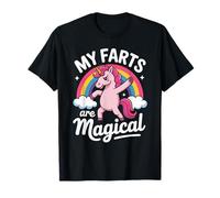 Funny My Farts Are Magical con la Scritta «Rainbow Unicorn» per Donne e Uomini Maglietta
