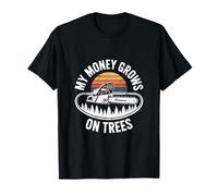 Funny My Money Cresce su Alberi Motosega Detto Maglietta