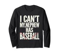 Funny My Nephew Has Baseball Saying Sarcastico Maglia a Manica