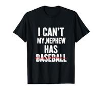 Funny My Nephew Has Baseball Saying Sarcastico Maglietta