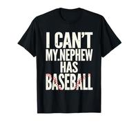 Funny My Nephew Has Baseball Saying Sarcastico Maglietta