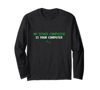 Funny My Other Computer è Il Tuo PC Hacker Minimalista Maglia a Manica