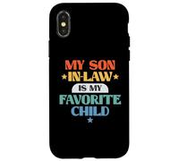 Funny My Son In-Law Favorite Child Retro Family Joke Custodia per iPhone X/XS