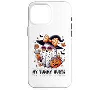 Funny My Tummy Hurts Cute Pink Ghost Boujee Halloween Coffee Custodia per iPhone 16 Pro Max