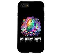 Funny My Tummy Hurts Rainbow Ghost Happy Halloween Candy Custodia per iPhone SE (2020) / 7/8