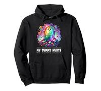 Funny My Tummy Hurts Rainbow Ghost Happy Halloween Candy Felpa con Cappuccio
