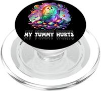 Funny My Tummy Hurts Rainbow Ghost Happy Halloween Candy PopSockets PopGrip per MagSafe