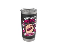 Funny Nail Tech Manicure Salone Manicure Leopardo Bicchiere termico in acciaio inox doppia parete