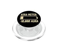 Funny Negative Aura Points Farming Aura Meter Minus 10,000 PopSockets PopGrip per MagSafe