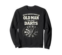 Funny Never Underestimate An Old Man Who Plays Darts Felpa
