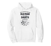 Funny Never Underestimate An Old Man Who Plays Darts Felpa con Cappuccio