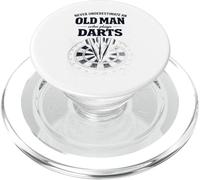 Funny Never Underestimate An Old Man Who Plays Darts PopSockets PopGrip per MagSafe