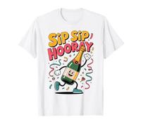Funny New Year 2026 Sip Sip Hooray Celebration Party Style Maglietta