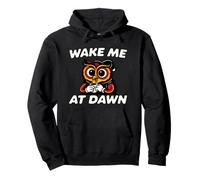 Funny Night Owl Coffee Wake Me At Dawn Morning Sarcasm Felpa con Cappuccio