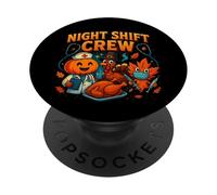 Funny Night Shift Crew Thanksgiving Nurse PopSockets PopGrip Adesivo