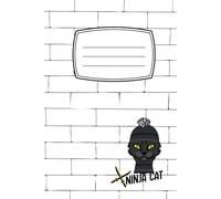 Funny Ninja Cat Hardcover Notebook | 6x9 Journal, 120 Lined Pages |Humorous Cat Lover Stationery Gift for Teens, Students and Adults