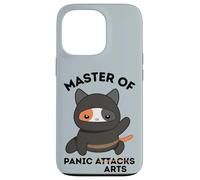 Funny Ninja Cat Master of Panic Attacks Art Anxiety Custodia per iPhone 13 Pro