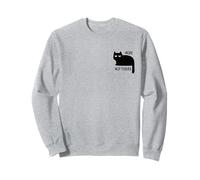 Funny Nope Not Today Lazy Cat Citazione Tasca Logo Amanti dei Gatti Felpa