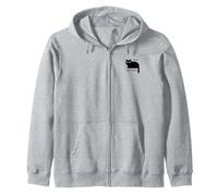 Funny Nope Not Today Lazy Cat Citazione Tasca Logo Amanti dei Gatti Felpa con Cappuccio