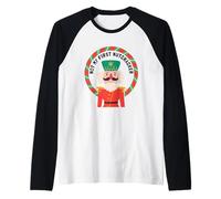 Funny Not My First schiaccianoci Meme di Ballerina di Natale Maglia con Maniche Raglan