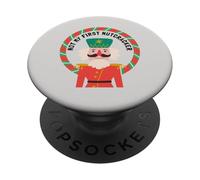 Funny not my first schiaccianoci meme di ballerina di Natale PopSockets PopGrip Adesivo