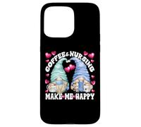 Funny Nurse Gnomes Couple For Women And Men Who Loves Coffee Custodia per iPhone 15 Pro Max