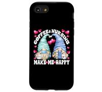 Funny Nurse Gnomes Couple For Women And Men Who Loves Coffee Custodia per iPhone SE (2020) / 7/8