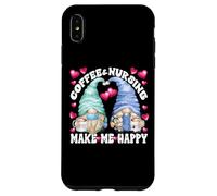 Funny Nurse Gnomes Couple For Women And Men Who Loves Coffee Custodia per iPhone XS Max