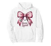 Funny Nurse Life Bow Love Valentine Coquette Cuore Benvenuto Felpa con Cappuccio