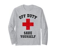 Funny Nurse off Duty Save Yourself Tutte Le Ragazze Vacay Maglia a Manica