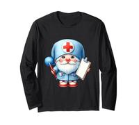 Funny Nursing School Nurse GNOME for Registered Nurse Life Maglia a Manica