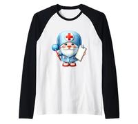 Funny Nursing School Nurse GNOME for Registered Nurse Life Maglia con Maniche Raglan