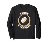 Funny Nutrition Love Coconuts Nutritionist Vegan Paleo Humor Maglia a Manica