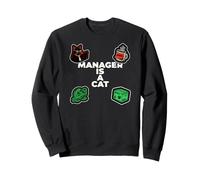 Funny Office Humor Manager Is A Cat Feline Boss Felpa