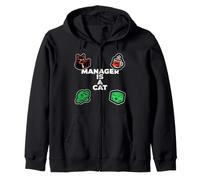 Funny Office Humor Manager Is A Cat Feline Boss Felpa con Cappuccio