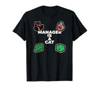 Funny Office Humor Manager Is A Cat Feline Boss Maglietta