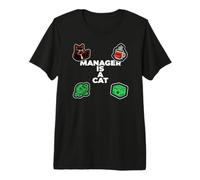 Funny Office Humor Manager Is A Cat Feline Boss Maglietta Premium