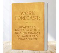 Funny Office Notebook Sarcastic Work Forecast Journal Humor Gifts for Coworker Boss Friend-Orange