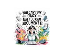 Funny Office Notebook: You Can’t Fix Crazy But You Can Document It - Sarcastic Work Journal for Coworkers: Lined Writing Book for Meetings, Planning, Notes and Workplace Humor , Gag Gift for Boss