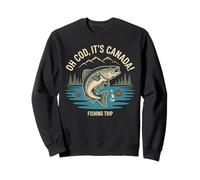 Funny Oh cod It's Canada Viaggio di Pesca Maschile con Gli Amici Felpa