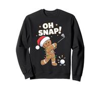 Funny Oh Snap Gingerbread Golf Christmas Holiday Art Felpa