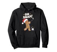 Funny Oh Snap Gingerbread Golf Christmas Holiday Art Felpa con Cappuccio