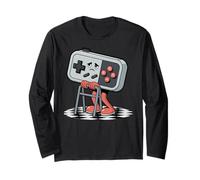 Funny Old Gamer Gaming Retro 80s 90s Video Game Old Gamer Maglia a Manica