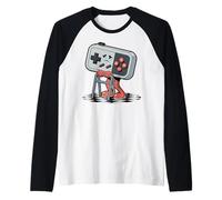 Funny Old Gamer Gaming Retro 80s 90s Video Game Old Gamer Maglia con Maniche Raglan