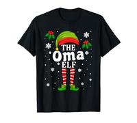 Funny Oma Elf Family Matching Christmas Maglietta