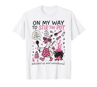 Funny On My Way To Stir The Pot Funny Silly Goose Sarcastico Maglietta