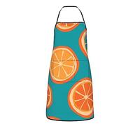 Funny Orange Cute Fruit Citric On Blue Grembiule Da Cucina Unisex Grembiule Da Chef Regolabile Grembiuli Da Cuoco Per Bbq Ristorante Donna 52X72Cm