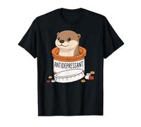 Funny Otter Anti Depressant Zoo Ragazzi Ragazze Maglietta