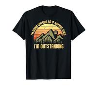 Funny Outdoor Outside Dad Joke I'm Outstanding Maglietta