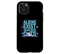 Funny Outer Space Cat - Gli alieni esistono travestiti da gatti Custodia per iPhone 11 Pro
